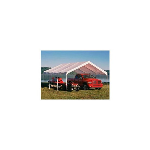 Shelterlogic Super Max Canopy, 18'W X 20'L, 2in Frame, 8-Leg, White 26773 - main